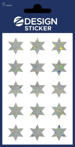 Naklejki foliowe - srebrne gwiazdki, Zdesign