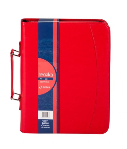 Teczka A4 711 czerwona na suwak, Antra