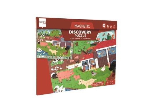 Puzzle magnetyczne i gra 2w1 Farma, Scratch