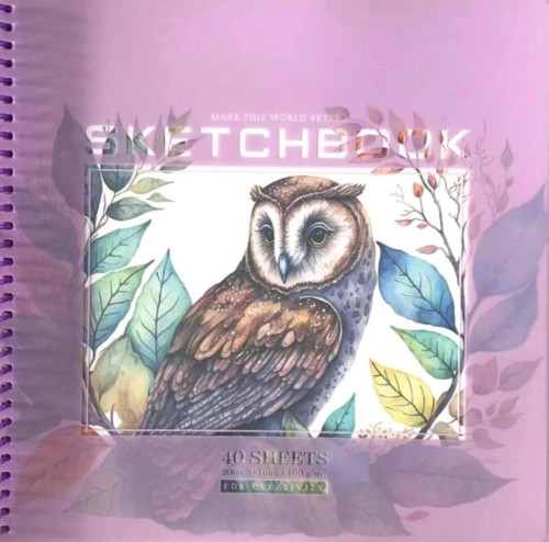 Szkicownik 200x200/40K gładki Sowa FRESH, Fresh