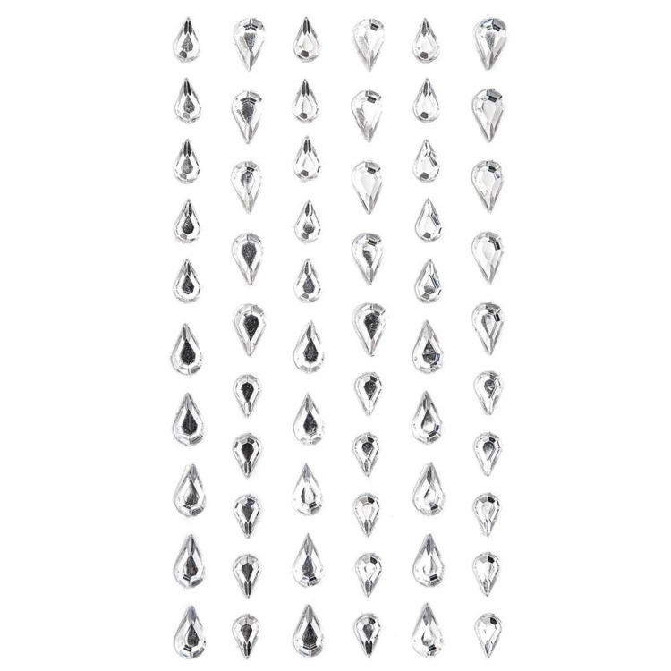 Kryształki samoprzylepne kropelki 60szt, Dalprint