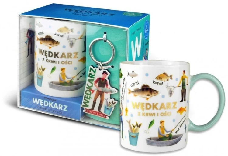 Zestaw kubek + brelok Wędkarz, Pan Dragon