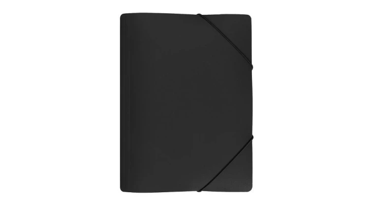 Teczka z gumką szeroka czarna, Biurfol