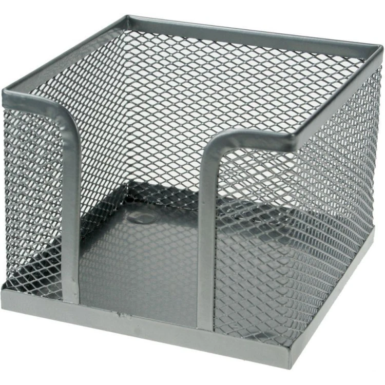 Pojemnik na kartki siatka srebrny, Titanum