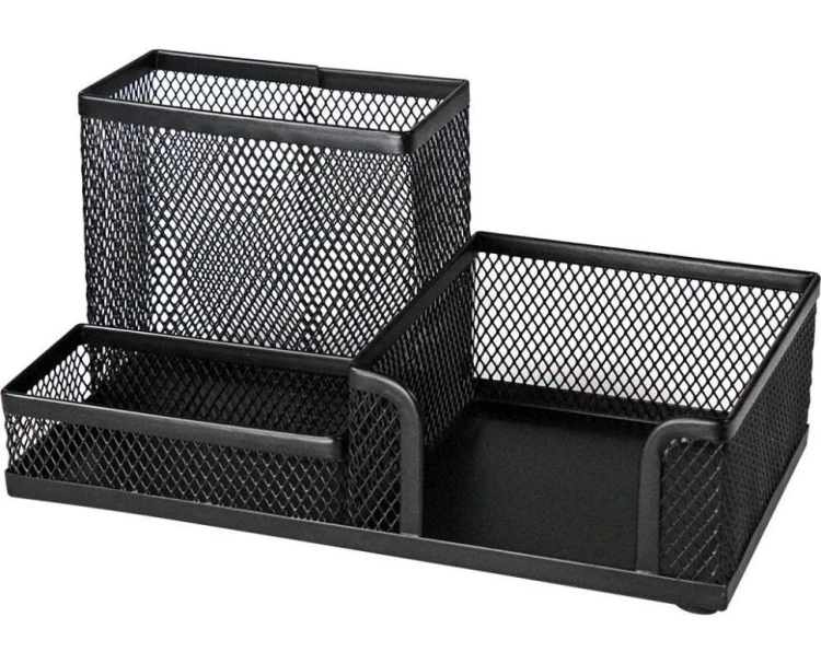 Przybornik na biurko siatka czarny, Titanum