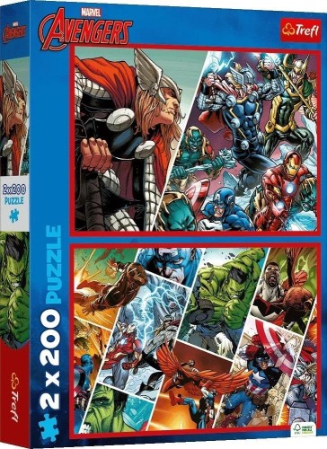 Puzzle 2x200 Obrońcy świata TREFL, Trefl