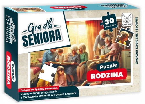 Gra dla Seniora. Puzzle Rodzina, Kangur