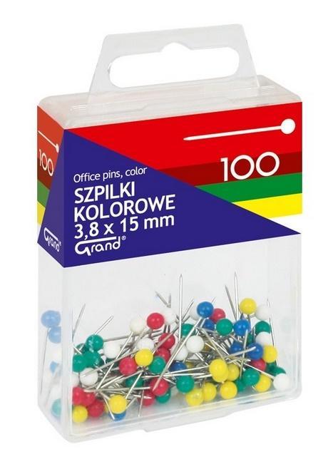 Szpilki kolorowe 3,8x15mm GRAND, Grand