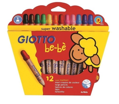 Kredki grube 12 kolorów Bebe GIOTTO, Giotto