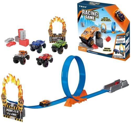 Tor dla aut z pętlą + auto metalowe, Trifox