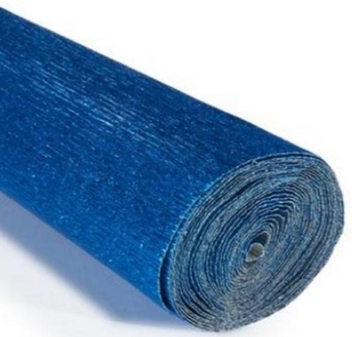 Krepina 50x250cm 180g metalizowana niebieska