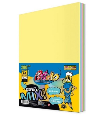 Papier ksero A4 80g 5 kolorów 200 arkuszy pastel