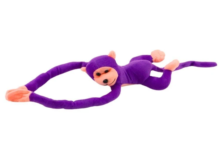 Małpka pluszowa z dźwiękiem fioletowa 80cm
