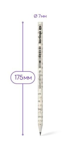 Ołówek z papieru z odzysku HB Green, Berlingo