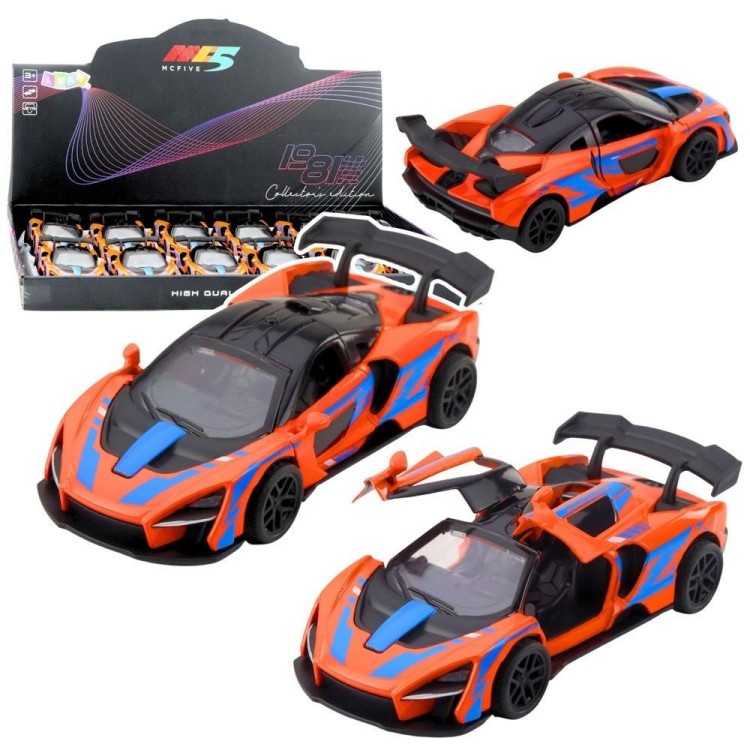 Samochód metalowy na napęd pomarańczowy 1:32