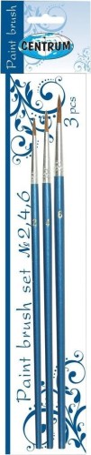 Zestaw pędzli okrągłych 3szt., Centrum