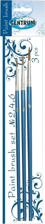 Zestaw pędzli okrągłych 3szt., Centrum