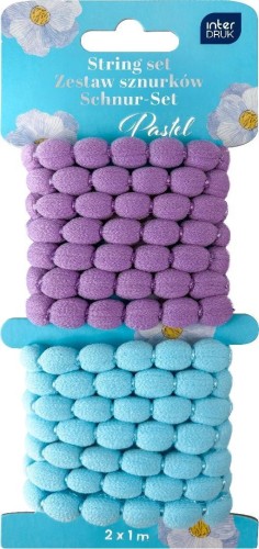 Zestaw sznurków ozdobnych 2x1m Pastel, INTERDRUK