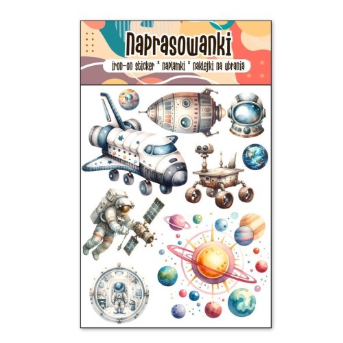 Naprasowanki Termo Naklejki na Ubrania Kosmos