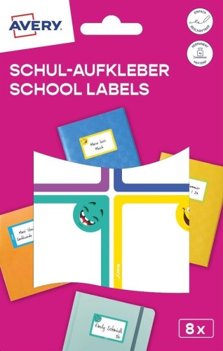 Naklejki szkolne 48x70mm 8 naklejek, Zdesign