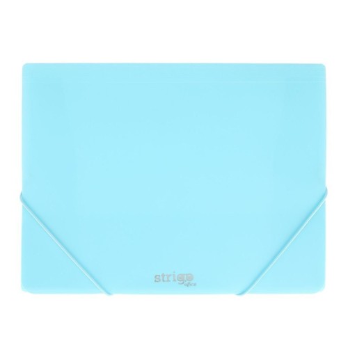 Teczka z gumką A4 PP neon niebieska STRIGO, Strigo