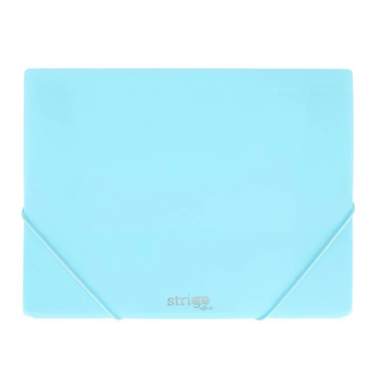 Teczka z gumką A4 PP neon niebieska STRIGO, Strigo