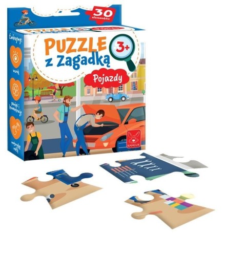 Puzzle z zagadką Pojazdy 3+, Kangur