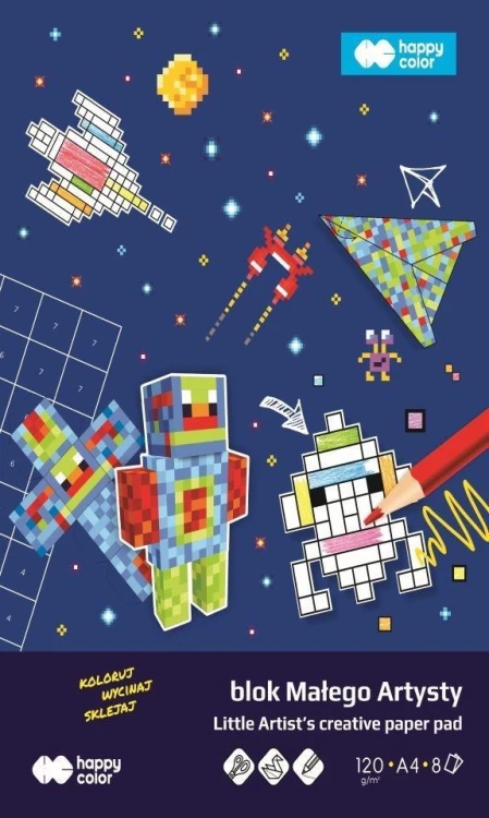 Blok małego artysty A4 8 ark Pixi Planet, GDD