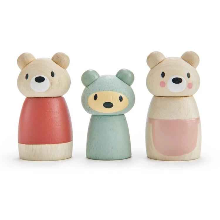 Misie drewniane 3szt, Tender Leaf Toys