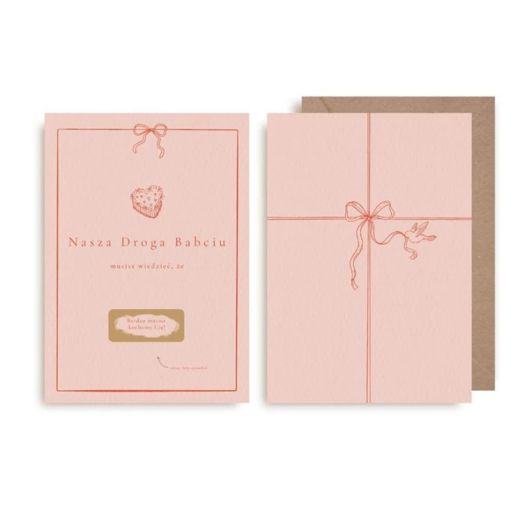 Kartka zdrapka - Nasza droga Babciu