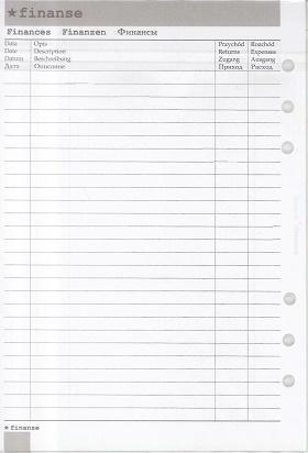 Wkład do organizera A5 Finanse ANTRA, Antra