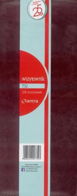 Wizytownik czteroklatkowy 732 brązowy ANTRA, Antra