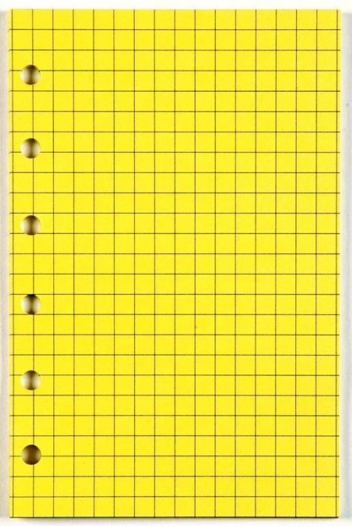 Wkład do organizera A5/kratka żółta ANTRA, Antra