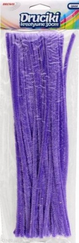 Druciki kreatywne fioletowe 40szt, Brewis