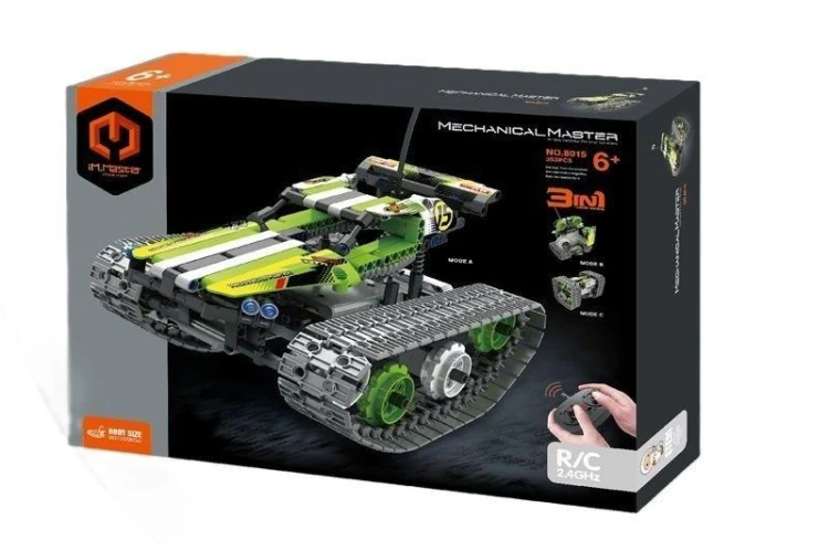 Klocki R/C Pojazd na gąsienicach 3w1, Immaster