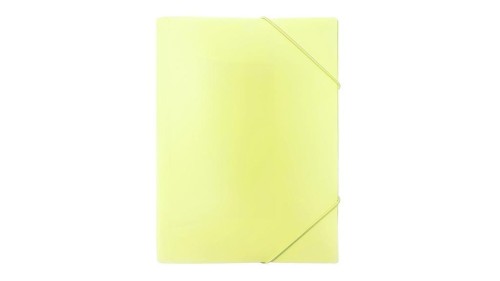 Teczka z gumką A4 PP pastel żółta, Biurfol