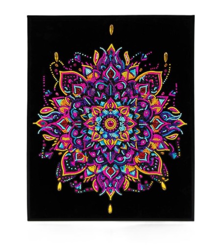 Diamond Dotz - Adults Flocked Neon Mandala