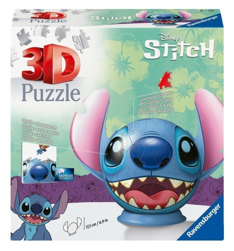 Puzzle 3D Kula: Disney Stitch, Ravensburger