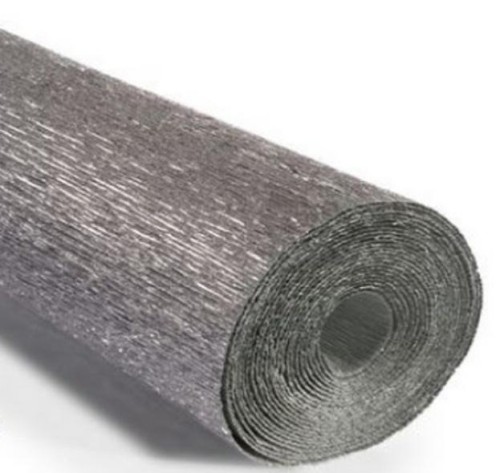 Krepina 50x250cm 180g metalizowana srebrna