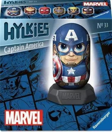 Puzzle 3D Hylkies: Captain America, Ravensburger