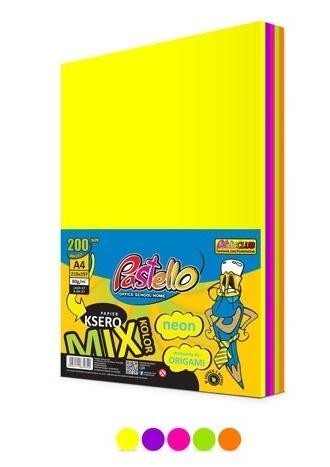 Papier ksero A4 75g 5 kolorów 200 arkuszy neon