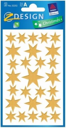 Naklejki świąteczne - złote gwiazdy, Zdesign