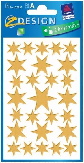 Naklejki świąteczne - złote gwiazdy, Zdesign