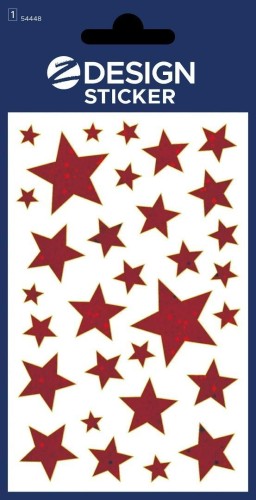 Naklejki foliowe - czerwone gwiazdy, Zdesign