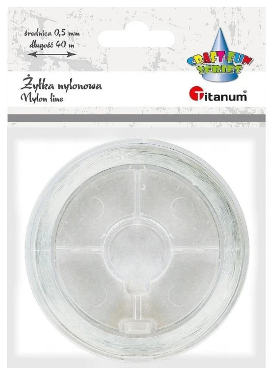 Żyłka nylonowa przezroczysta 0,5mm 40m, Titanum