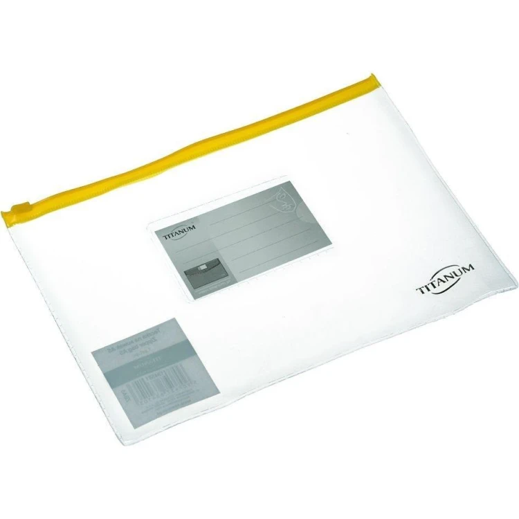 Teczka PP A5 na suwak transparentna, Titanum