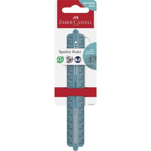 Linijka Sparkle Ocean 15cm, Faber Castell