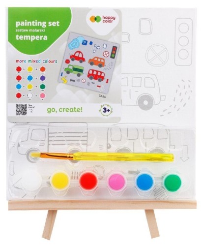Zestaw do malowania Samochody 9el HAPPY COLOR, GDD