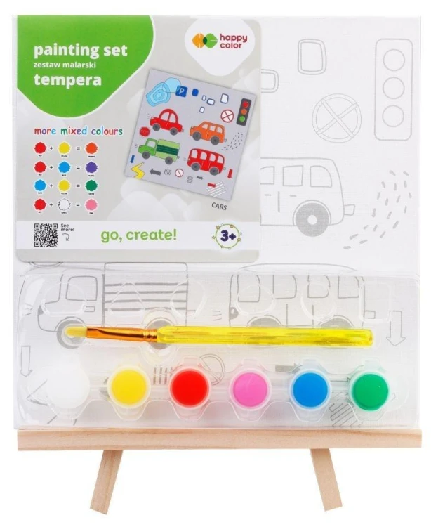 Zestaw do malowania Samochody 9el HAPPY COLOR, GDD