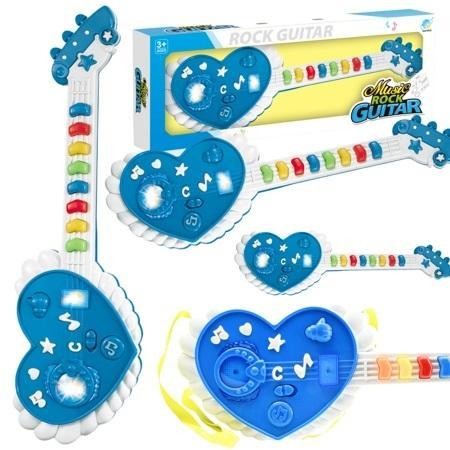 Gitara interaktywna dla dzieci niebieska, Maksik